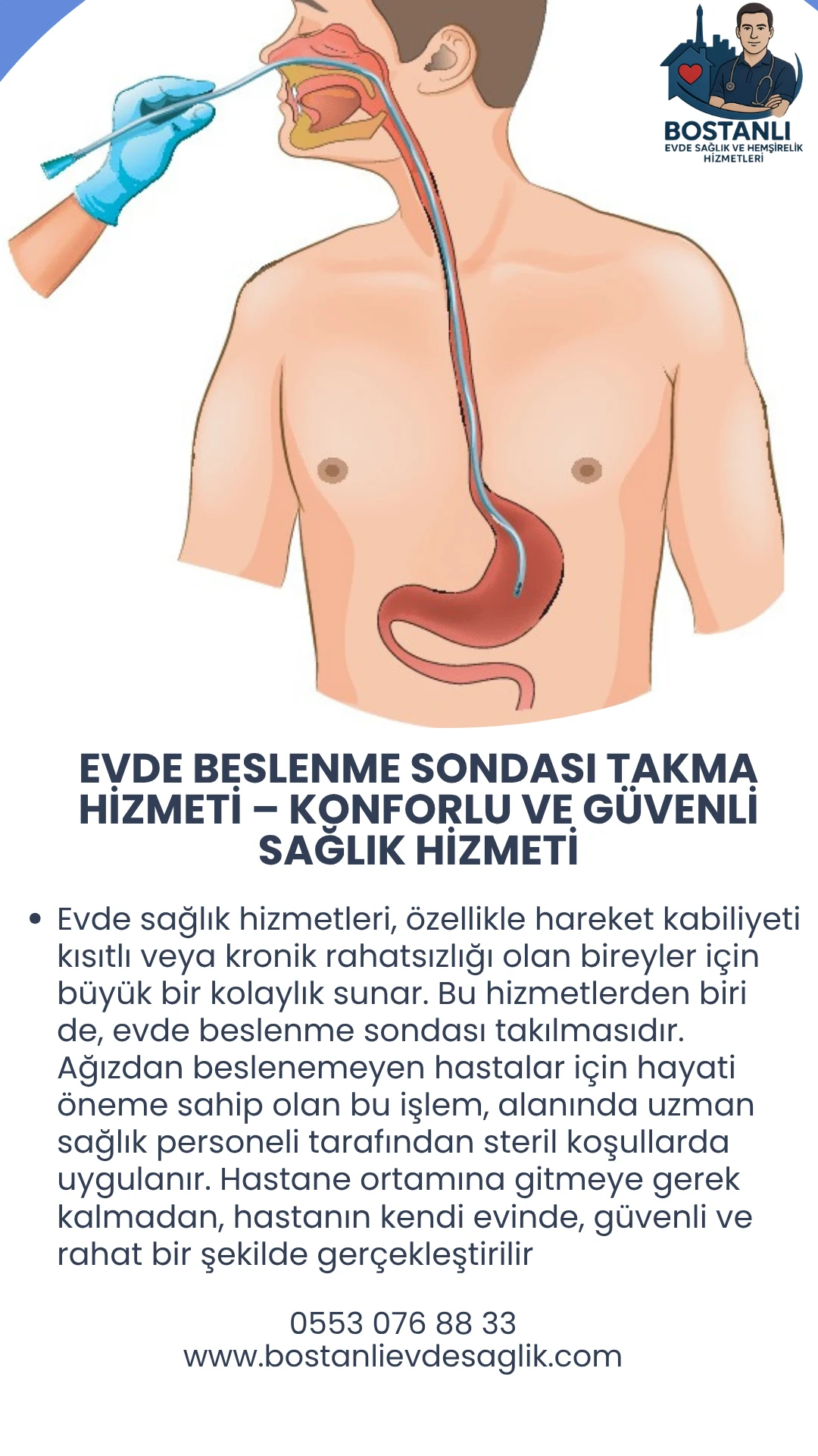 Bostanlı Evde Beslenme Sondası Takma